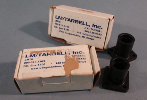 Lot of (2) LM/ Tarbell, Inc LFH6 Linear Bearing Housing, Alum