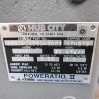 Hub City 02DE Power Ratio 2 II Speed Gear Reducer 2.62 Service HP 1750 RPM