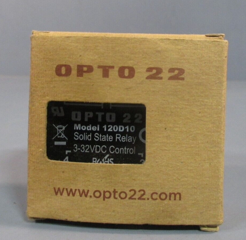 Opto 22 Solid State Relay 10A 3-32VDC Control Model# 120D10