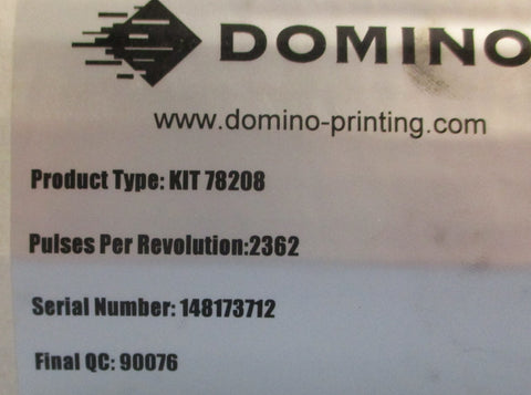 Domino Type SH/MR/HD Shaft Encoder Assembly 78208 2362PPR Missing Hardware