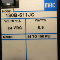 Mac Valves 56C-33-611JC Solenoid Valve 130B-611JC 24VDC Vac to 150PSI