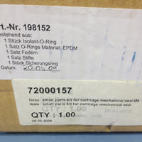 Gerstenberg Schroder 198152 Small Parts Kit Cartridge Mechanical Seal 72000157