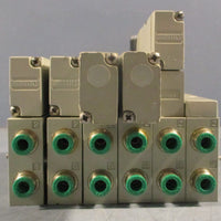 Numatics 051BB400M000061 and 051BA400M000061 5 Slot Solenoid Valve Manifold