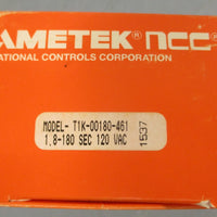 Ametek T1K00180461 Time Delay Relay 1.8180 Seconds 120 VAC