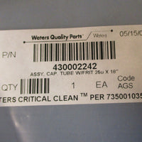 Waters Critical Clean 430002242 Capillary Tube Tubing w/ Frit 25u x 18"