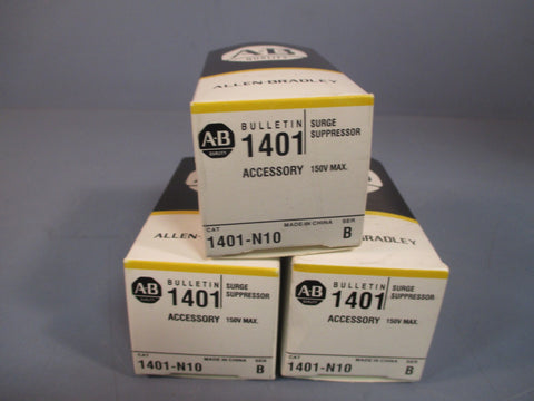 Lot of 3 AllenBradley Surge Supressor 150V Max Series B 1401N10