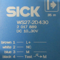 (Lot of 2) Sick WS27-2D430 & WS27-D430 Photoelectric Sensor 10-30VDC