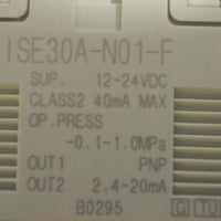 SMC ISE30AN01FL Pressure Switch 1224VDC 40mA Max 2.420mA Out ISE30AN01F