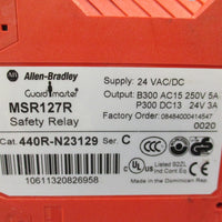 ALLENBRADLEY GUARDMASTER MSR127R 440RN23129 SER C SAFETY RELAY 24VAC/DC