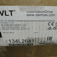 Danfoss VLT AutomationDrive FC301 134L2641 FC301PK75T4H2XGX3XXSXXXXAXBXCXXXXDX