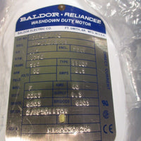 Baldor Reliance Washdown Duty Motor TENV. 1750 RPM CDPWD3310