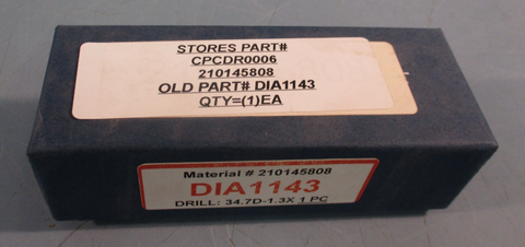 Asahi Diamond Core Drills W14D 11876187 DIA1143 34.7-1.3 B 34.7D-32.7I-1.3X