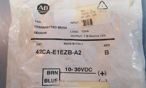 Allen Bradley 42CAE1EZBA2 Series B 14m Transmitted Beam Sensor Photoeye