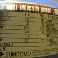 Sumitomo SMCyclo LHYMS34C145YY2B305 Gearmotor 305:1 Ratio 3HP 5.74RPM NOS
