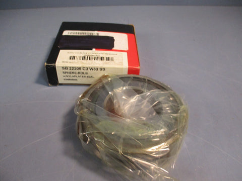 McGill SPHERE-ROL w/NYLAPLATE SEAL SPHERICAL BALL BEARING SB 22209 C3 W33 SS