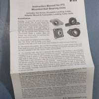 PTI SUCSF20928 4 Bolt Flange Block Bearing Stainless Steel 13/4" Bore SF209