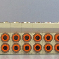 SMC 12Port Station Manifold Base 24 1/4" Ports 4 3/8" Ports (2) VVQ200010A1