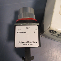 Allen Bradley 800MRA9, Ser A Small Round Push Button Unit Flush Head Yellow Cap