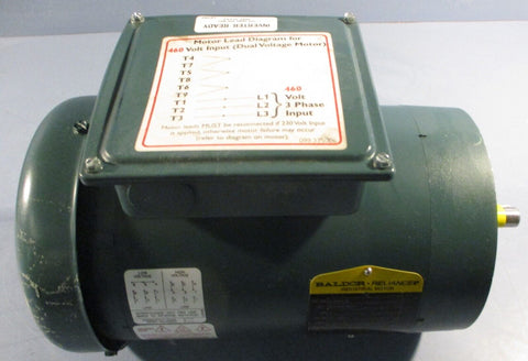 Baldor Reliance VUHM3538 Industrial Motor 35X042P864G 0.5HP 1740RPM 5/8" Shaft D