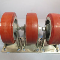 Golson Industrial Swivel Caster Wheel POLYURETHANE (Lot of Three) 6 x 2 45SER.6