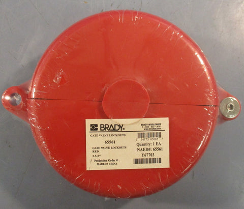 Brady 65561 Gate Valve Lockout Red Fits Sizes 2.5" - 5" Y67703 Lot of 5