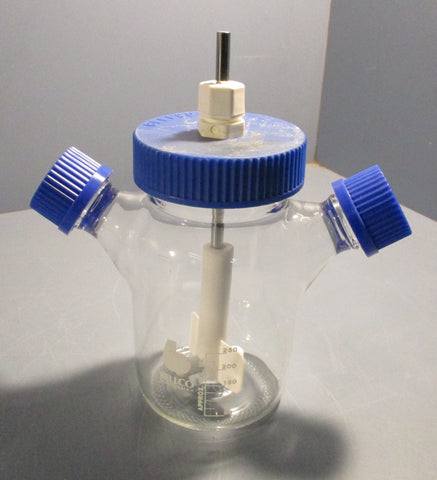 Bellco Heavy Glass Vessel 250 ml Micro Carrier Spinner Flask With Caps
