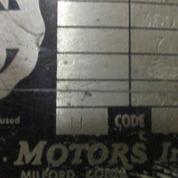 US Motors Asbestos Protected Motor 5HP Type SFV 3600RPM 225Fr 13/8"7/8" Shaft