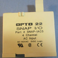 Opto 22 I/O Module SNAPIAC5 4 Channel AC Input 90140VAC 5VDC Logic (Lot of 3)