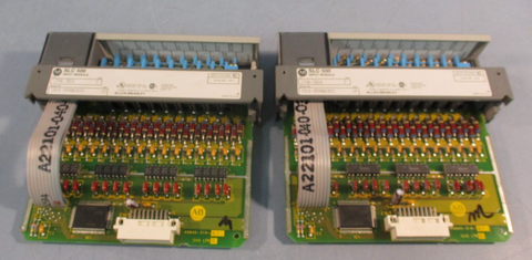 LOT OF (2) ALLEN BRADLEY 1746-IB16 SER C SLC 500 DC INPUT MODULE