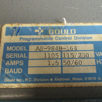 Gould ASP930004 PC0984 Programmable Controller AS984B164 W/ Cards Used