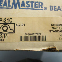SEALMASTER NP31C Pillow Block Ball Bearing 115/16" Gold Line Standard