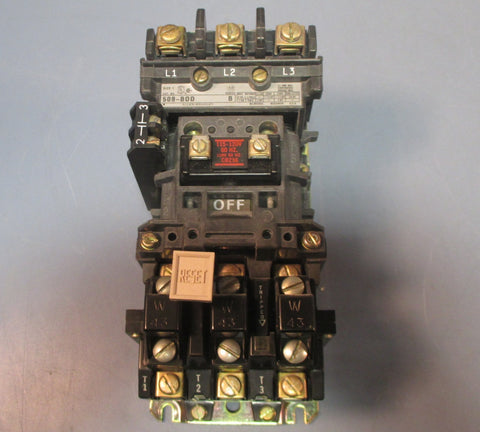 Allen Bradley 509BOD Ser B Motor Starter Size 1 w/ 592BOW16 Ser A Relay Used