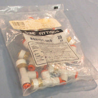SMC KQ2Y0736S Male Run Tee Fittings 1/4" P2C to 3/8" NPT Bag of 10 Sealed