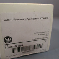 ALLEN BRADLEY 30MM MOMENTARY PUSH BUTTON 800H PB SERIES F 800HCBR6D2