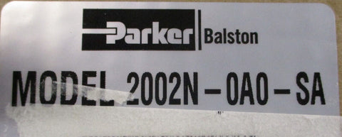 Parker Balston 2002N-0A0-SA Filter .60 Liter Cap. 250psig Max 100-12-SA Element
