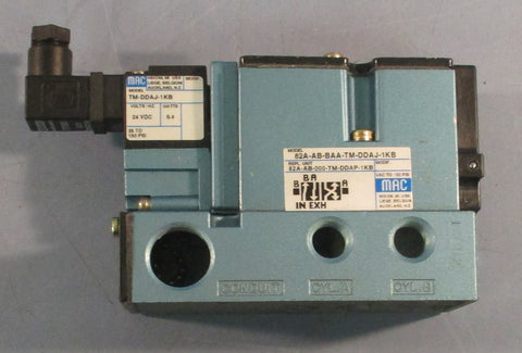Mac Valves Inc 82AABBAATMDDAJ1KB Solenoid Valve 150 PSI 24VDC 5.4W