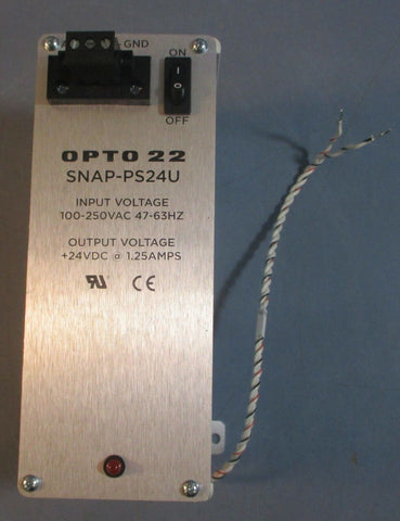 Opto 22 SNAP-PS24U Power Supply 100-250VAC 47-63HZ Input 24VDC 1.25A Output