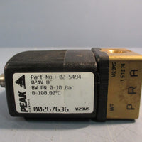 Peak Scientific 025494 Solenoid Valve 24vdc 8w, 010 Bar 00267636