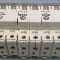 Allen Bradley 1492CB1 Ser B Circuit Breaker Single Pole (Mixed Amp Lot of 8)