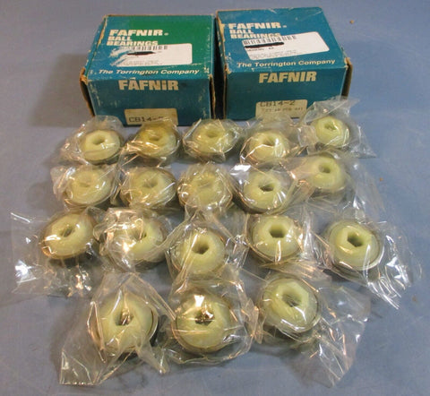 Fafnir CB14-2 Conveyor Ball Bearing 1-1/2" OD 7/16" Hex Bore 11/16" W Lot of 18