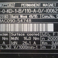 Indramat Permanent Magnet Motor MAC090C0KD1B/110A0/I00625/S001