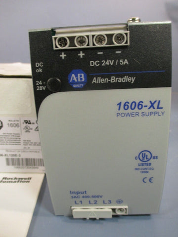 Allen Bradley 1606-XL DC 24V/5A Power Supply Ser. A 1606-XLS960E-3