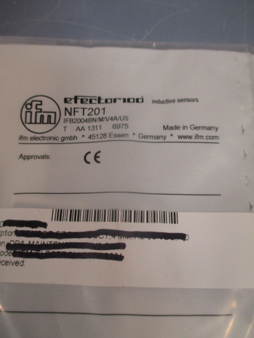 IFM Effector Proximity Switch IFB2004BN/M/V4A/US 7.530VDC NFT201