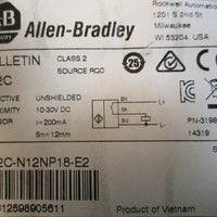 Allen Bradley 872CN12NP18E2 Inductive Proximity Sensor 1030VDC Sn=12mm 200mA