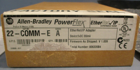 Allen Bradley 22COMME Ser A EtherNet/IP Adapter 5VDC 350mA V 1.009