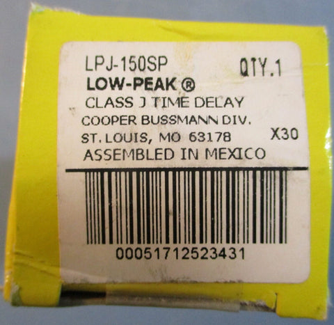 Cooper Bussmann LPJ-150SP Dual Element Time Delay Fuse Class J 600VAC 300VDC