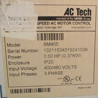 Lenze AC Tech SM405 Adjustable Speed AC Motor Control 400/480V 0.50HP 3PH