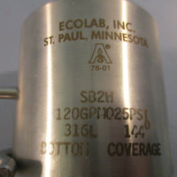 Ecolab Inc SB2H Spray Ball Stainless Steel Food Grade 120GPM 25PSI 316L