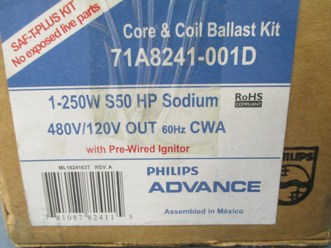 Philips Advance 71A8241001D 250W HP Sodium Ballast Kit w/PreWired Ignitor  New