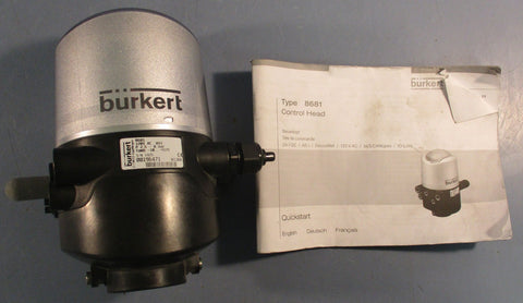 Burkert 8681 Control Head 00196471 120V AC 2.5-8 bar 55°C Max 8" Length